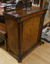19TH CENTURY BURL WALNUT PIER CABINET