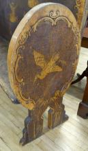 ANTIQUE PYROGRAPHY BENCH