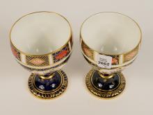 PAIR DERBY GOBLETS