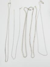 5 STERLING NECK CHAINS