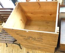 TWO LARGE WOODEN CRATES