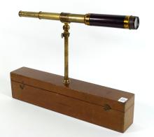 CASED MOUNTED TELESCOPE CIRCA 1880