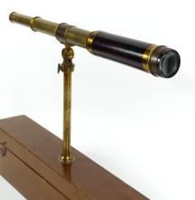 CASED MOUNTED TELESCOPE CIRCA 1880