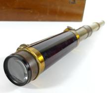 CASED MOUNTED TELESCOPE CIRCA 1880