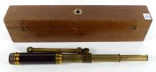 CASED MOUNTED TELESCOPE CIRCA 1880