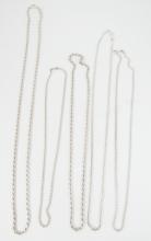 5 STERLING NECK CHAINS