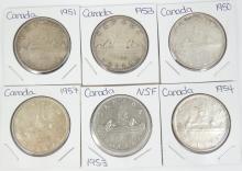 11 CANADIAN SILVER DOLLARS