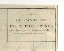 CARTE DU CANAL DES ISLES PHILLIPPINES, 1750