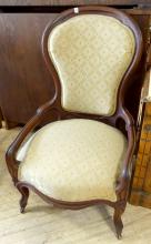 VICTORIAN MAHOGANY LADIES' CHAIR