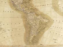 IMPORTANT LEWIS & CLARK MAP OF THE AMERICAS CIRCA 1815