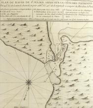 PLAN DU HAVRE DE ST. JULIEN, SITUE SUR LA COTE DES PATAGONS, CIRCA 1750