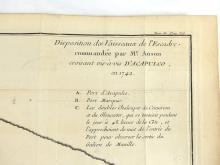 DISPOSITION DES VAISSEAUX DE L’ESCADRE...D’ACAPULCO EN 1742, CIRCA 1750