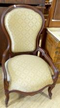 VICTORIAN MAHOGANY LADIES' CHAIR