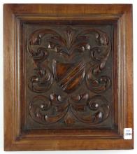 18TH/19TH CENTURY MAHOGANY PLAQUE