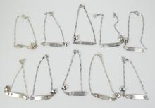 10 STERLING BRACELETS