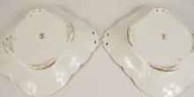 PAIR DERBY FOOTED DISHES