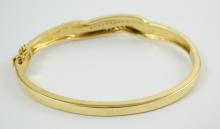 LOVE TOKEN HINGED BANGLE BRACELET