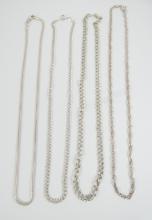 4 STERLING SILVER CHAINS