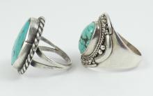 TWO NAVAJO SCHOOL RINGS