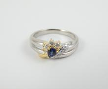 SAPPHIRE & DIAMOND RING