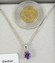 AMETHYST PENDANT ON CHAIN