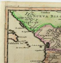 RARE MAP OF MEXICO & CENTRAL AMERICA CIRCA 1700