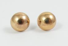 GOLD "BUTTON" EARRINGS