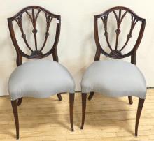 PAIR OF SHIELD BACK SIDE CHAIRS