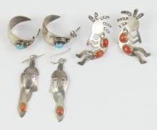 3 PAIRS INDIGENOUS EARRINGS