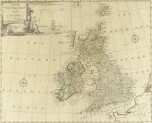 18TH CENTURY EMANUEL BOWEN MAP OF THE BRITISH ISLES