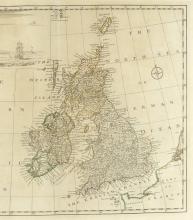 18TH CENTURY EMANUEL BOWEN MAP OF THE BRITISH ISLES