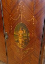 FRENCH MARBLE TOP CONSOLE CABINET