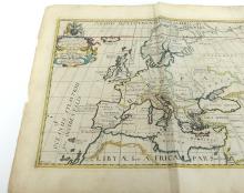 NEW MAP OF EUROPE BY EDWARD WELLS, CIRCA 1712