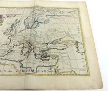 NEW MAP OF EUROPE BY EDWARD WELLS, CIRCA 1712