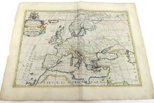 NEW MAP OF EUROPE BY EDWARD WELLS, CIRCA 1712