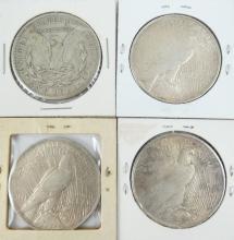 4 U.S. SILVER DOLLARS