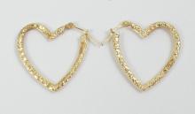 GOLD "HEART" EARRINGS