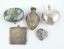 5 SILVER CONTAINERS