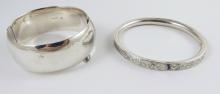 2 STERLING SILVER BRACELETS