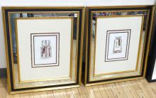 PAIR OF FRAMED "PERFUME BOTTLE" PRINTS