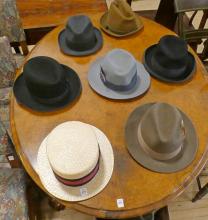 SEVEN VINTAGE MEN'S HATS