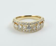 TRIPLE-ROW DIAMOND RING