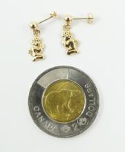 PAIR GOLD EARRINGS