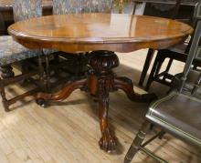 VICTORIAN BURL WALNUT PARLOUR TABLE