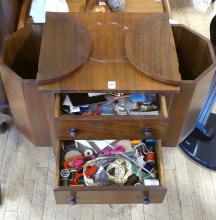 WALNUT SEWING CABINET