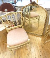 DRESSING TABLE, MIRROR AND CHAIR