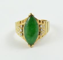 JADE & DIAMOND RING