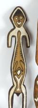 3 PAPUA NEW GUINEA FLAT WOOD FIGURES