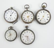 5 ANTIQUE WATCHES