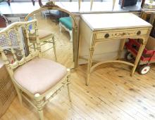 DRESSING TABLE, MIRROR AND CHAIR